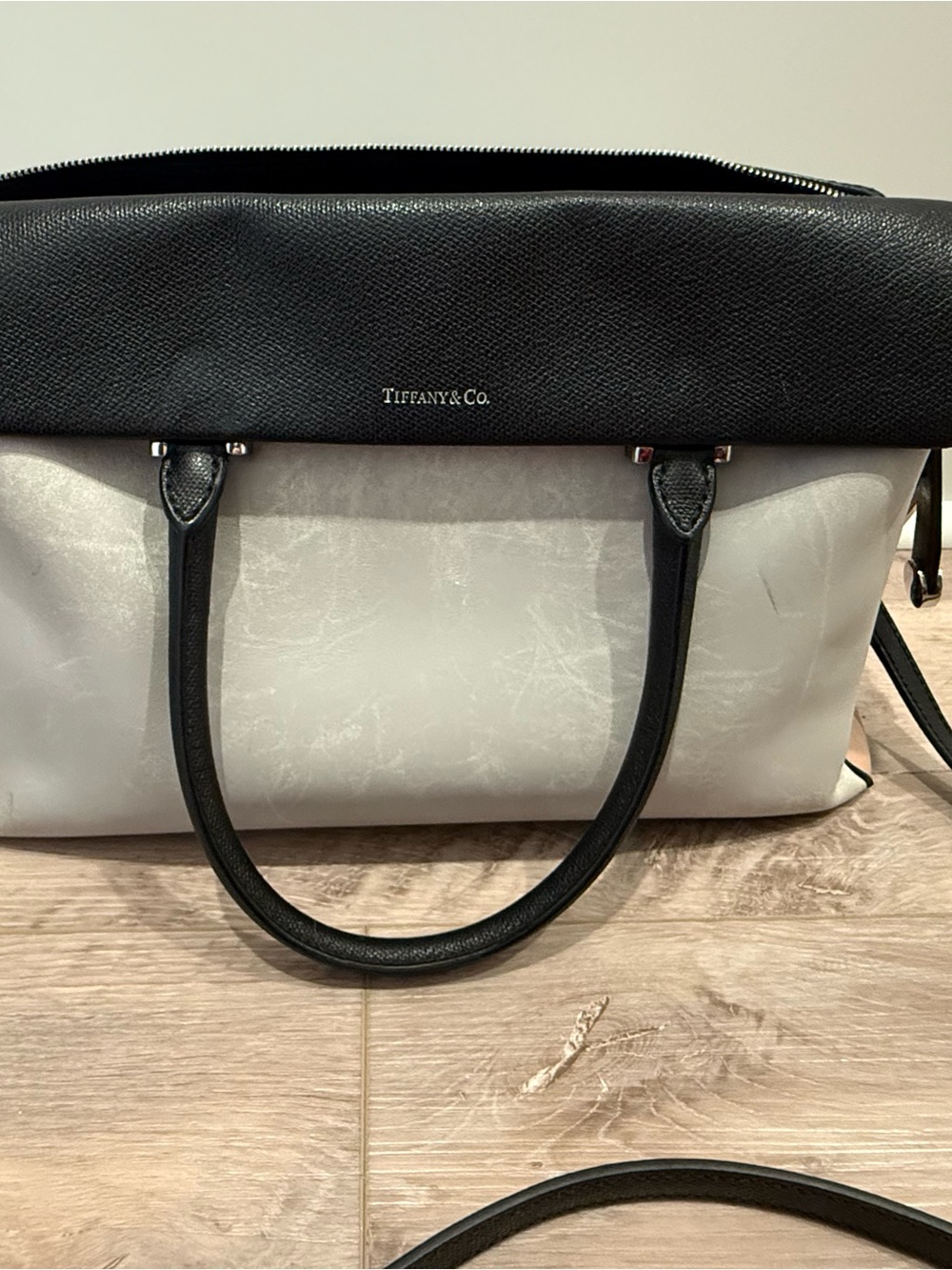 Vintage Tiffany & Co. Two-Tone Leather Satchel Purse Handbag